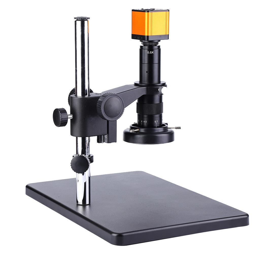 16MP HDMI USB Video Microscope Camera + 45LED Ring Light Universal Bracket