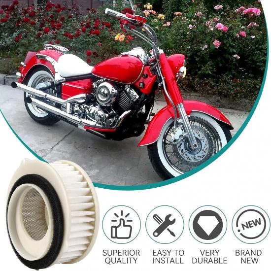 V-Star 650 Air Filter Fit for Yamaha V-Star 650 XVS650 Custom Drag Star 650 XVS650A Classic XVS650AT Silverado Vstar Custom XVS650 A DragStar Classic