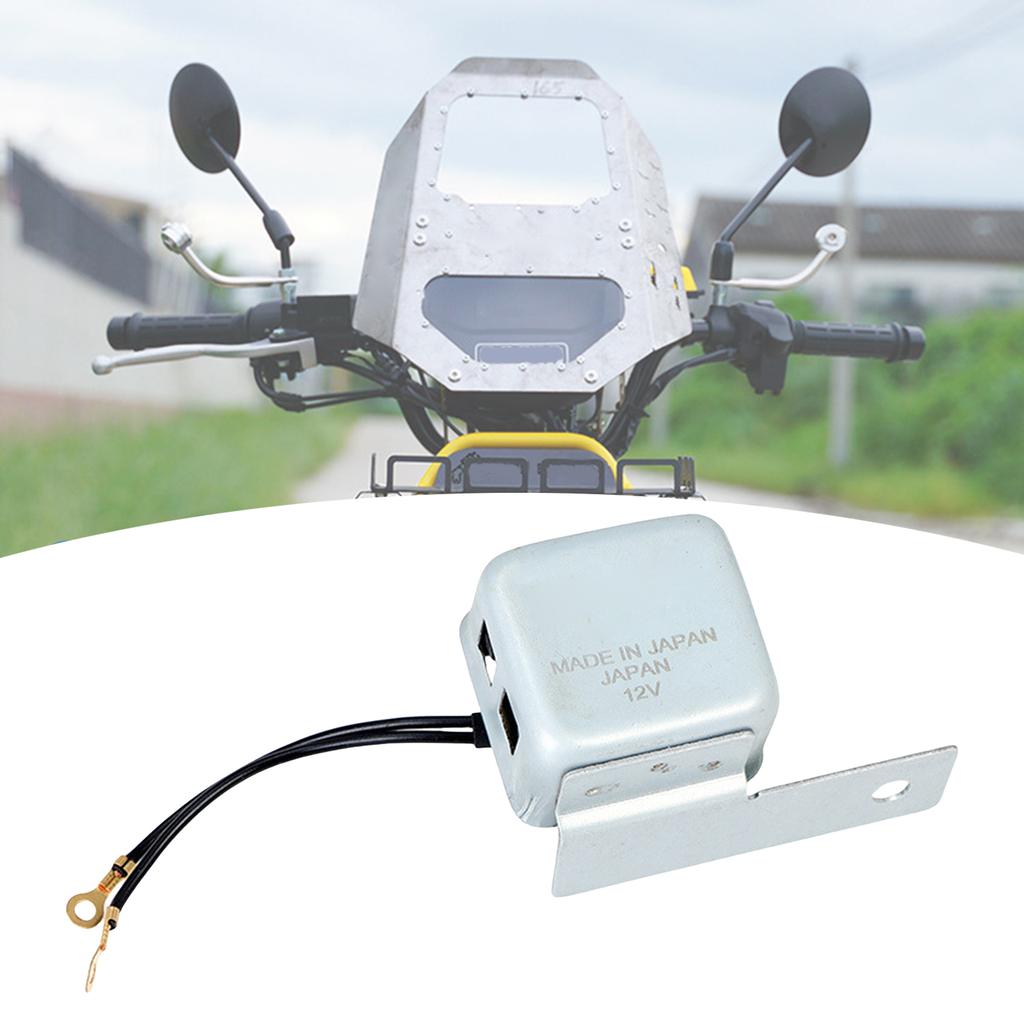 Motorcycle Turn Signal Buzzer Alarm for Cross Cub CC110 12V Electronic Turn Signal Buzzer Beep Relay with Mount Bracket