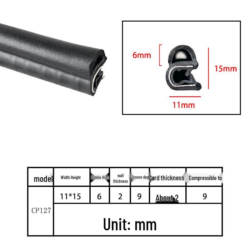 High-Temperature Resistant U-Shaped Rubber Sealing Strip for Dustproofing Electrical Cabinets and Car Doors