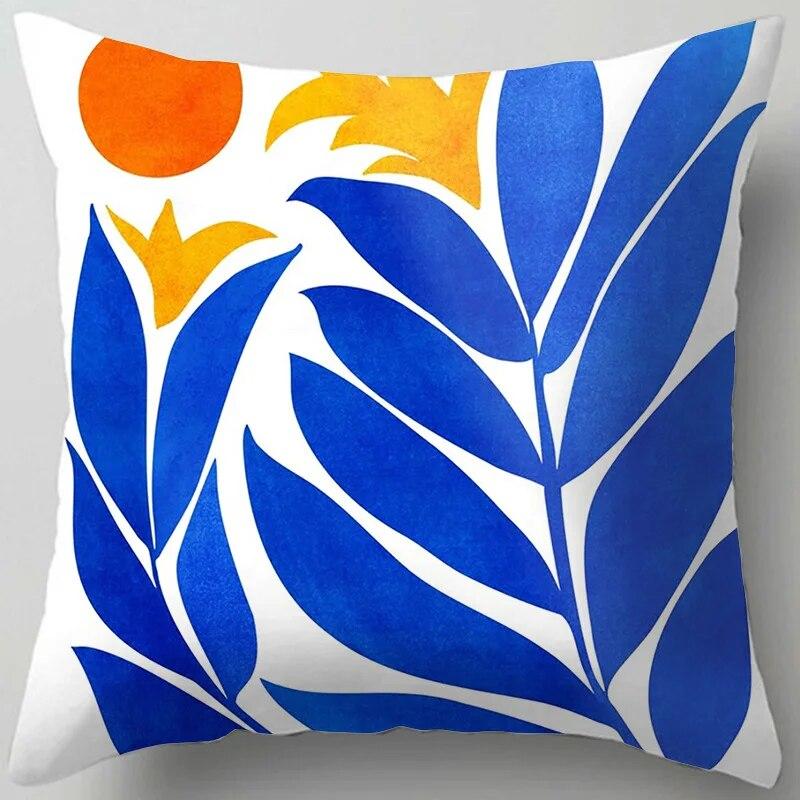 45*45CM Plant Flower Pillow Cover Living Room Sofa Office Seat Waist Cushion   Home Decoration Creative Ornament