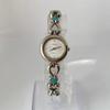 Used Operating SEIKO ALBA Watch Vintage Heart Silver Emerald