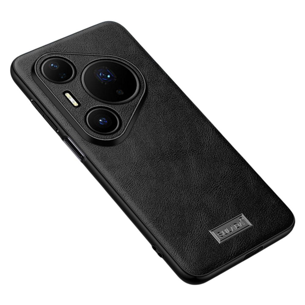 

SULADA For Huawei Pura 80 Pro Case PU Leather+TPU+PC Back Phone Cover Black