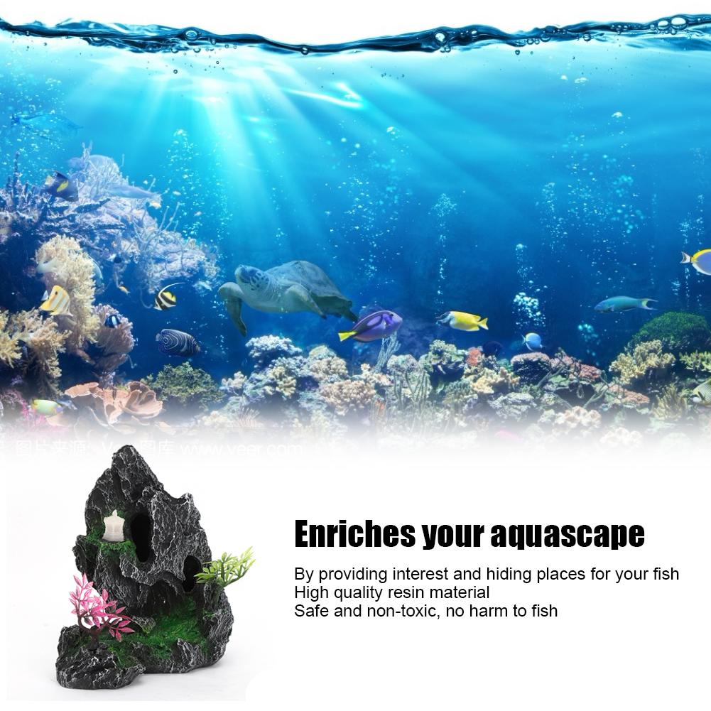 CL002 Harz Aquarium Künstliche Simulation Felsenlandschaft Versteckhaus Fischtank Landschaft Ornament