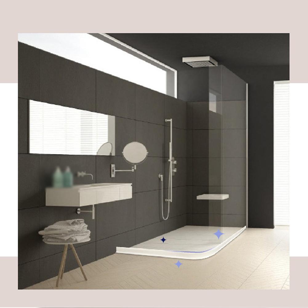 Self Adhesive 30mm Height Bathroom Water Stopper Dry and Wet Separation Flood Barrier Silicone
