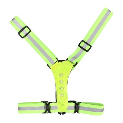 LED Reflective Vest High Visibility Breathable Waterproof USB Rechargeable Safety Vest for Running