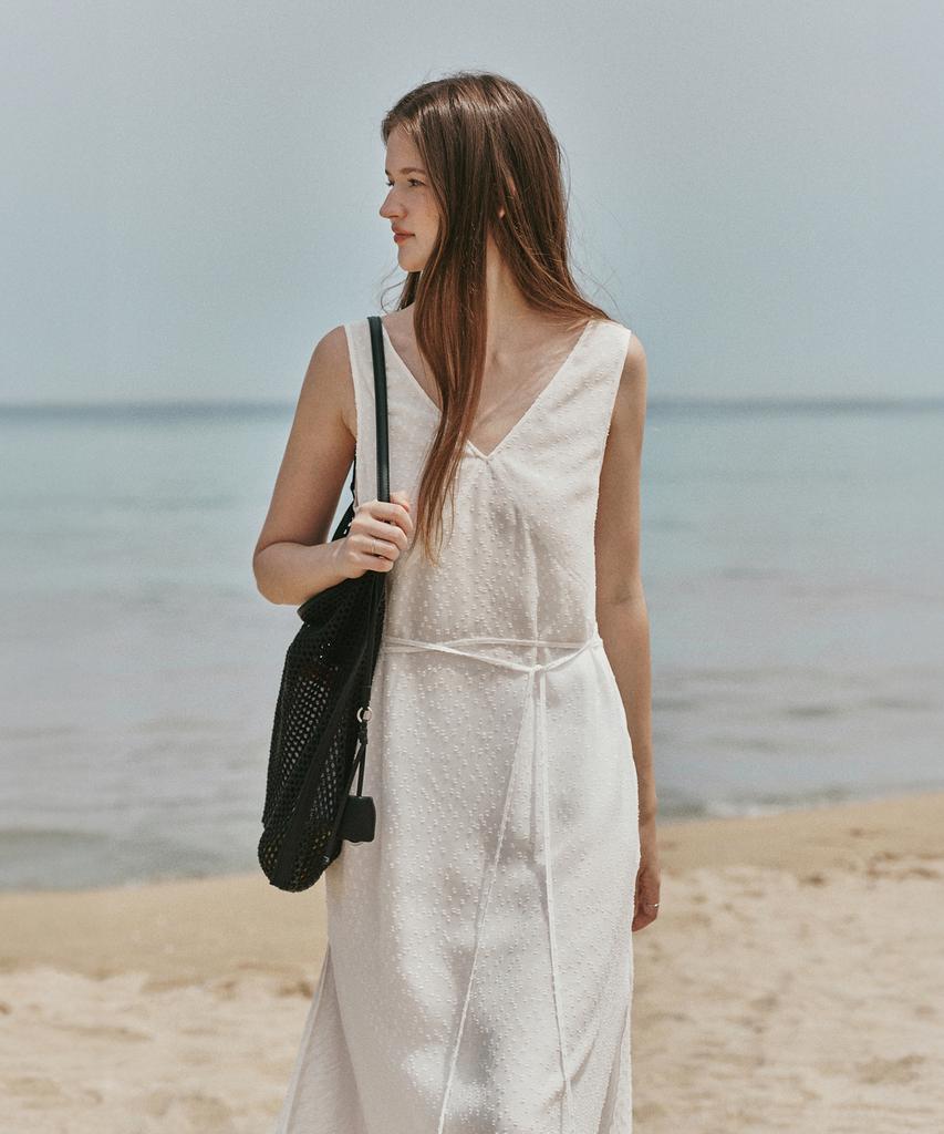 Ost Kaka Sheer Layered Dress White