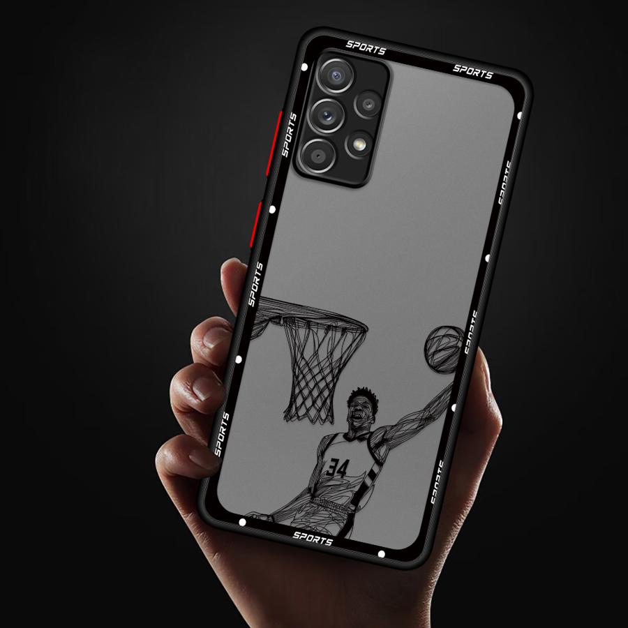 Cartoon Basketball Star Sports Case for Samsung Galaxy A56 A55 A34 A36 A54 A17 A52 A14 A23 A35 A53 A52S A72 A73 A33 A16 A15
