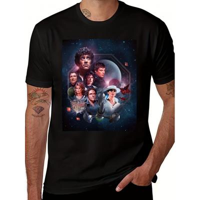 Camiseta Blake'S 7 para Hombre - Serie 2 de Blake'S 7 Personajes Icónicos y Logo (Blake, Vila, Jenna, Tristram, Cally, Orac) - Ropa Retro para Fans de la Ciencia Ficción,