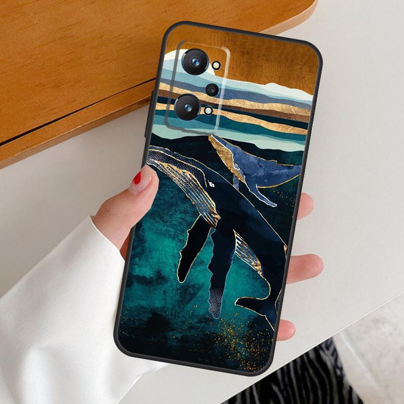 Whale Fish Wave Sea For Realme 15 Pro GT7 GT6 10 11 12 13 14 Pro Plus C67 C63 C61 C55 C51 C53 C35 C75 C65 Case