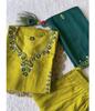 Women Bollywood Pure Silk Kurta Pant Dupatta Set Party Wear Top Tunic