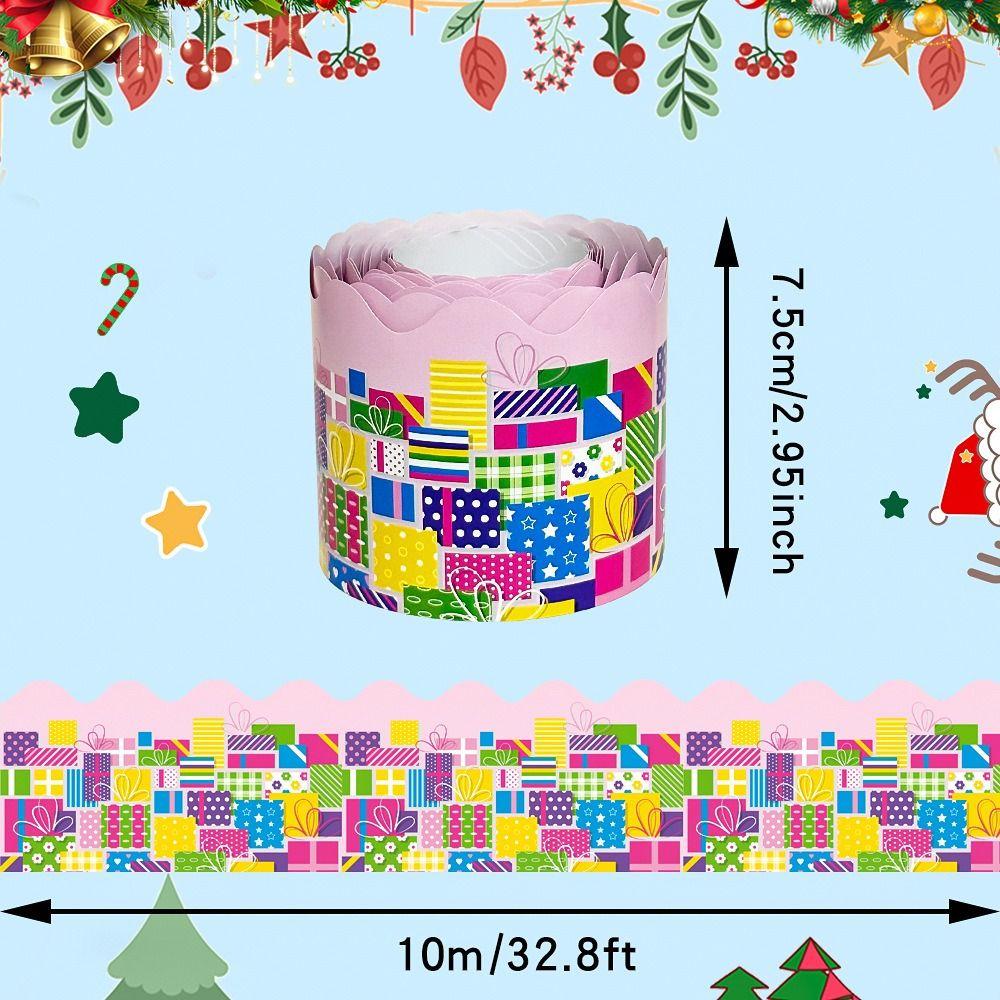 Paper Decorative Stickers No Adhesive Bulletin Board Border New Stickers Christmas