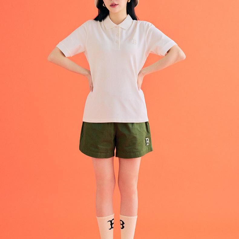 New MLB Casual Shorts Women's Green 3FSMB0433-43KAS