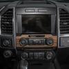 Central Control Volume Button Panel Decor Cover for Ford F-150 15-20 Wood Grain