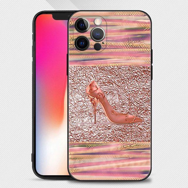 

Розовый фиолетовый чехол для телефона с блестящим узором для Apple Iphone 14 13 12 11 Pro Max 13 12 Mini Xs Max Xr X 7 8 Plus 6 6s Shell For iPhone 11