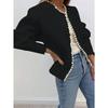 Damen Lockerer Langarm Rundhals Strick Cardigan Pullover Oberbekleidung