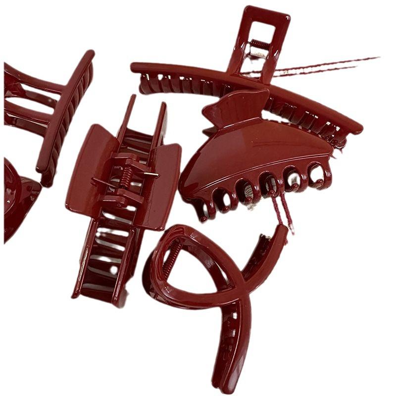 Red Series Hair Accessories: Multi-Style BB Clips & Festive Hairband for Women
