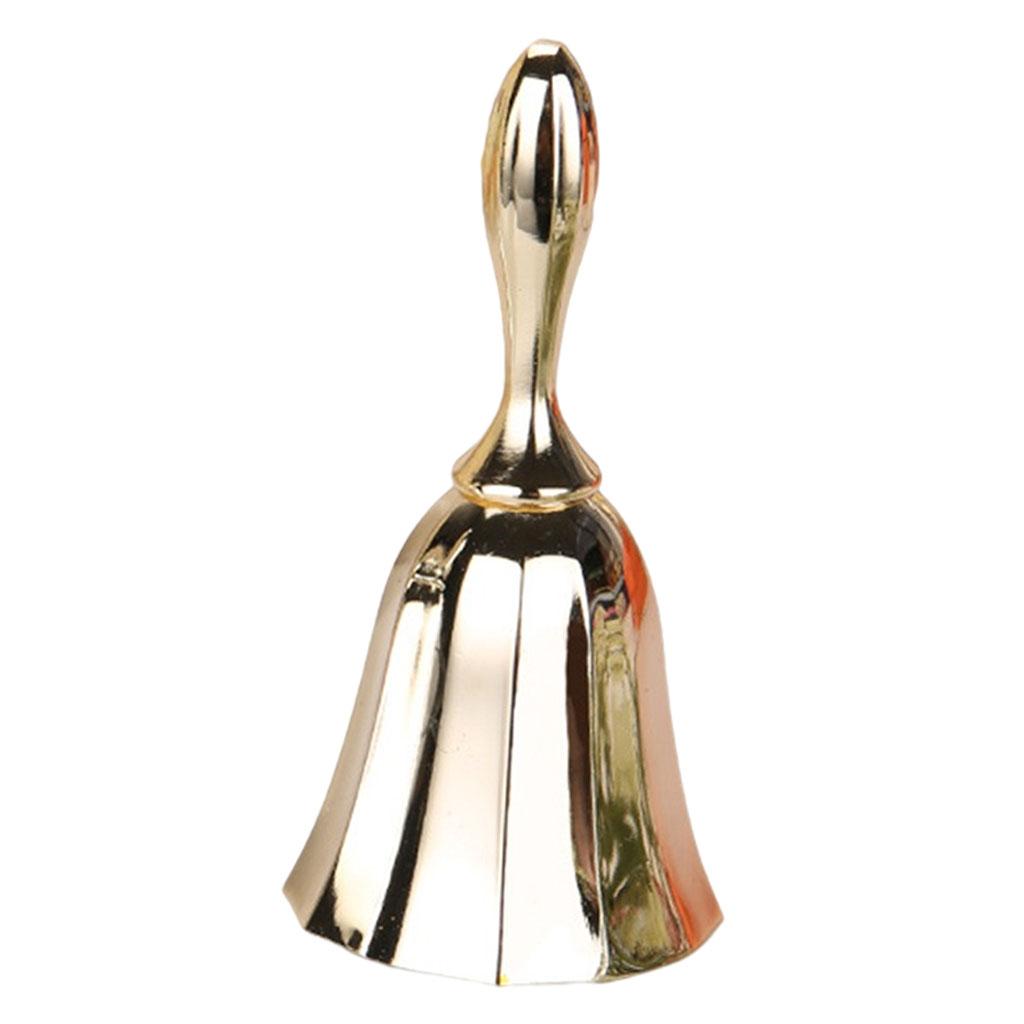 Desk Hand Bell Service Call Bells for Concierge Hotel , Golden