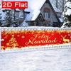 Spanish Christmas Merry Christmas Yard Banner, Outdoor Garden Fence Holiday Party Decor