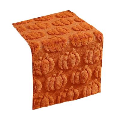 Pumpkins Dining Table Decoration Runner With Sequins Embroidery Sturdy Easy Maintenance Home Accent