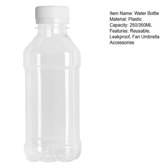 250/350ML Wentylator Parasol Butelka wielokrotnego użytku Pusta plastikowa butelka na wodę Wielokrotnego użytku Szczelna Przezroczysta