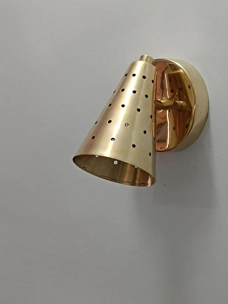 Mid Century Modern Cone Wall Sconce,Modern Brass Light Fixture, Adjustable Wall Light, Kitchen Wall Mount Fixture