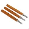 3 Pieces DIY Carving Tools Woodcut Craft Cutter Chisels Set for Sculpture