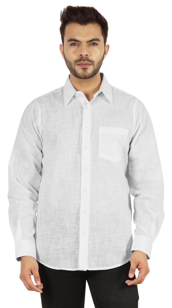 Bestman Solid Shirt For Mens Long Sleeves With Cuff Patch Pocket Shirt Cotton Office