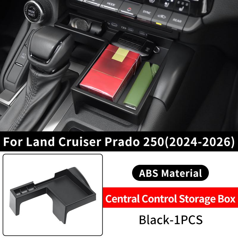 

For Toyota 2024 2025 LC250 Land Cruiser j250 Prado 250 1958 First Edition Expansion Storage Box black Interior black Accessories Storage Box