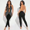 Elastic Backless Tight Jumpsuit
