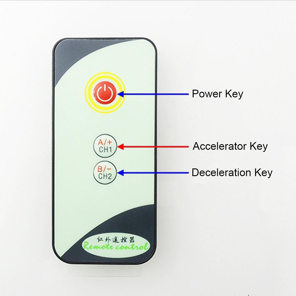 6V - 30V Digital Display PWM DC Motor Speed Controller with IR Remote Control for Automobile Heater / Defroster / Fans