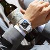 JewelryWe Men's Stainless Steel Calendar Watch Silver 3ATM Water-Resistant Luminous Analog Quartz Fashion Accessory Gift for Boyfriend