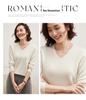 Leka Sha Women's Cashmere V-Neck Sweater, Autumn/Winter Long Sleeve, Slimming Fit, Elegant Wool Base Layer 2026