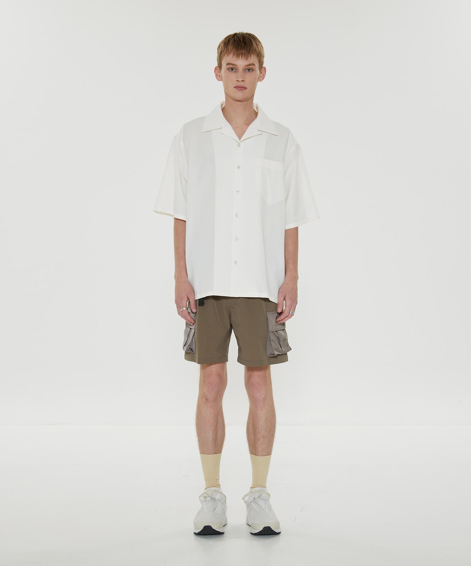 Gimyeong Open Collar Half Shirt Ivory 48