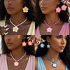 Geometric Resin Pendant Necklace Set For Women With Punk Style And Circle Elements