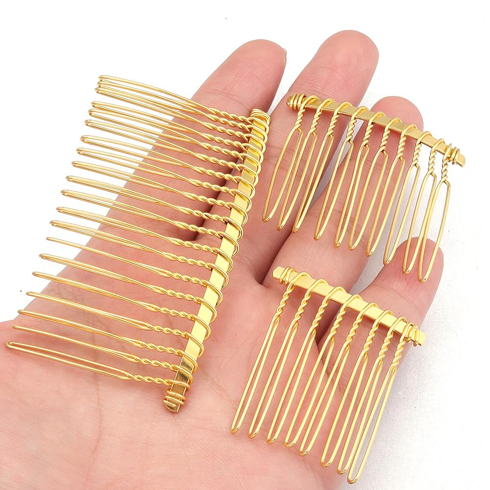 6pcs 10/12/15/20/30 Teeth DIY Metal Hair Comb Claw Hairpins for Wedding Jewelry Making Handmade Comb Base Bridal Hair Accessorie
