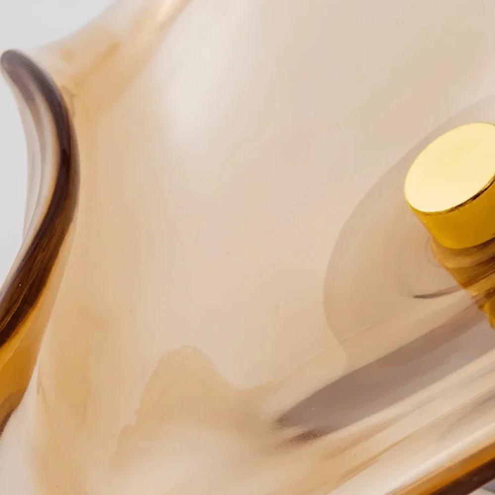 LED Nordic Glass Wall Sconce Smoke Gray Decorative Lights For Bedroom Bedside Living Room Hallway Staircase Interior Luminaries