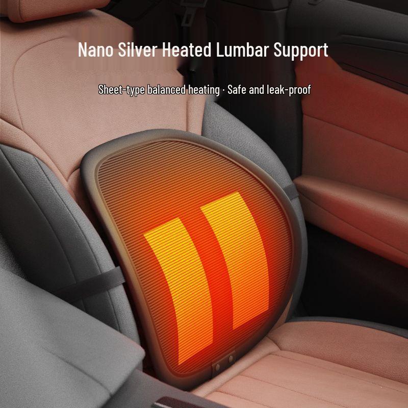 Heated Lumbar Support Cushion for Car & Office.