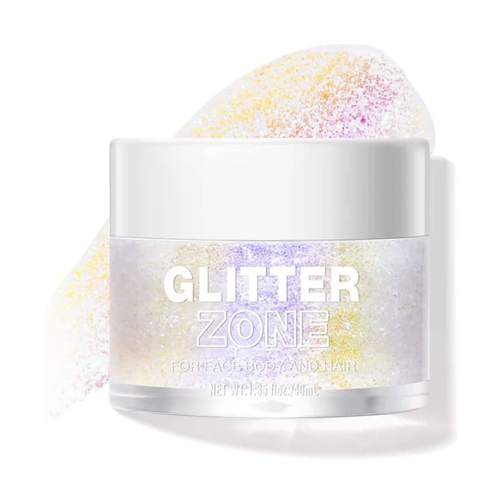 GECOMO Glitter Gel Eyeshadow Highlighter 40ml Chunky Glitter - 03# Neon Violet