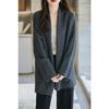 French Retro Mid-Length Cashmere Cardigan - Loose, Comfortable & Versatile Sweater Coat