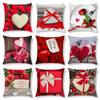Greeting Card European Bow Gift Peach Skin Valentine's Day Pillow Case Pillow Car Sofa Cushion Cushion