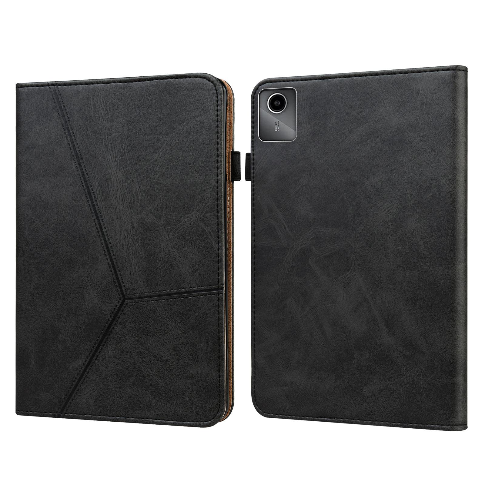 

For Lenovo Tab M11/Xiaoxin Pad 11 2024 Case PU Leather Card Holder Protective Stand Cover Black