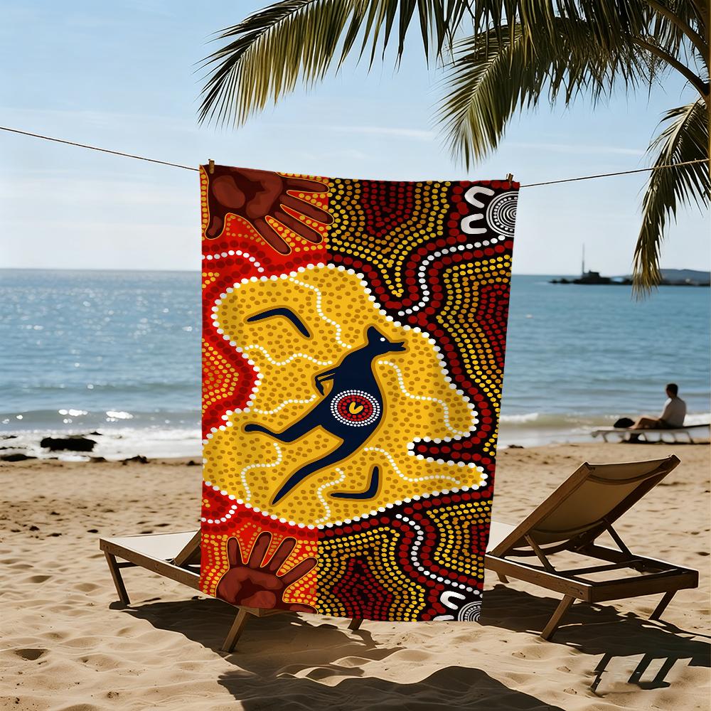 Art A-Australian A-Aboriginal Towel Large Quick-Drying Microfiber soft Beach Towel for Travel Fitness Sauna Bathing Camping