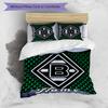 3pcs Custom Name Borussia Mönchengladbach Bedding Set Duvet Cover Closure Includes 1 Duvet Cover & 2 Pillowcases for All Seasons Bedroom Decor