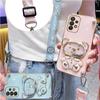 Custodia con Laccetto Orso Sabbie Mobili Per Samsung Galaxy A32 A53 A52 A52S A73 A33 A72 A22 4G 5G A51 A71 A12 A23 A30S A50 M32