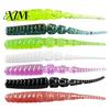Bass Fishing Lures 50Pcs Bionic Worm Soft Bait, 40MM/0.37g 50MM/0.45g Artificial Lure with Needle Lightweight Baits Tail, Swim for Freshwater