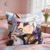 Arataki Itto Genshin Impact Cushion Cover Square Short Plush Pillow Case Living Room Sofa Home Decor Funda X
