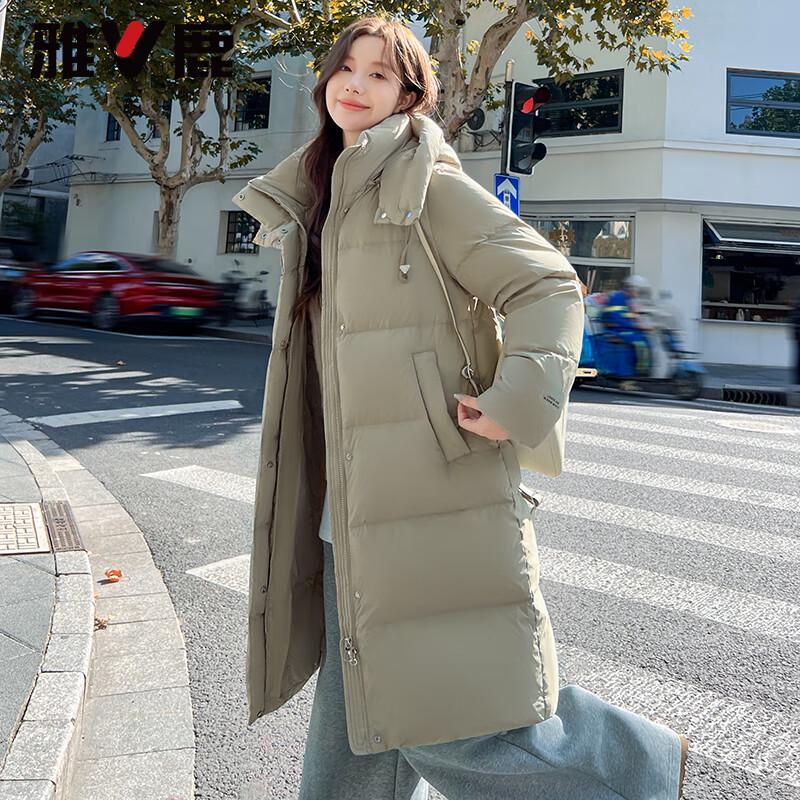 

Женский длинный пуховик Yalu с капюшоном XL