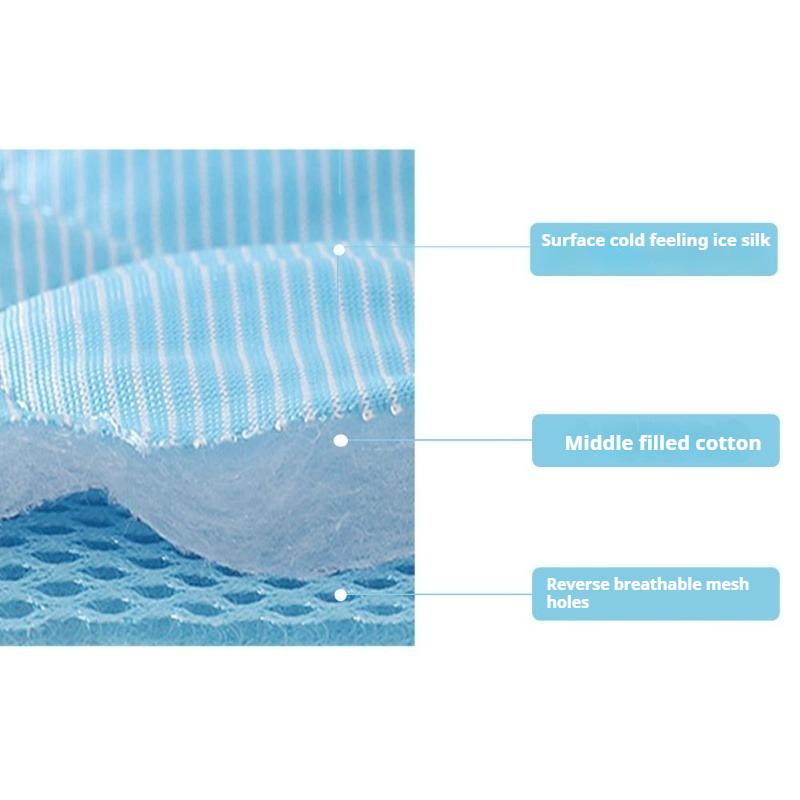 Cooling Pet Mat for Dog Cat Summer Ice Silk Sleeping Pad Non-Slip Washable Anti-Bite Keep Cool Comfortably for Home & Travel