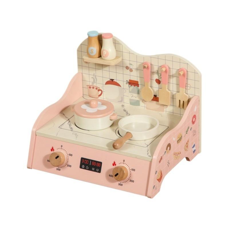 Wooden Simulation Kitchen Cooking Utensils Children Puzzle Toy Set For Gift Kid